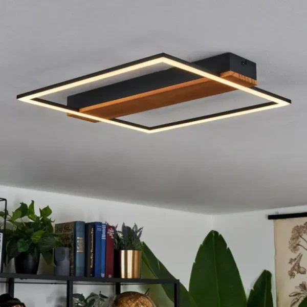 hofstein Plafonnier Courceaux LED Écru, Noir, 1 lumière* Lampes Modernes