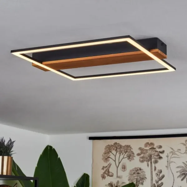 hofstein Plafonnier Courceaux LED Écru, Noir, 1 lumière* Lampes Modernes
