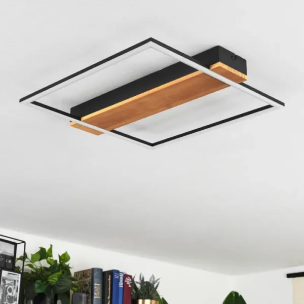 hofstein Plafonnier Courceaux LED Écru, Noir, 1 lumière* Lampes Modernes