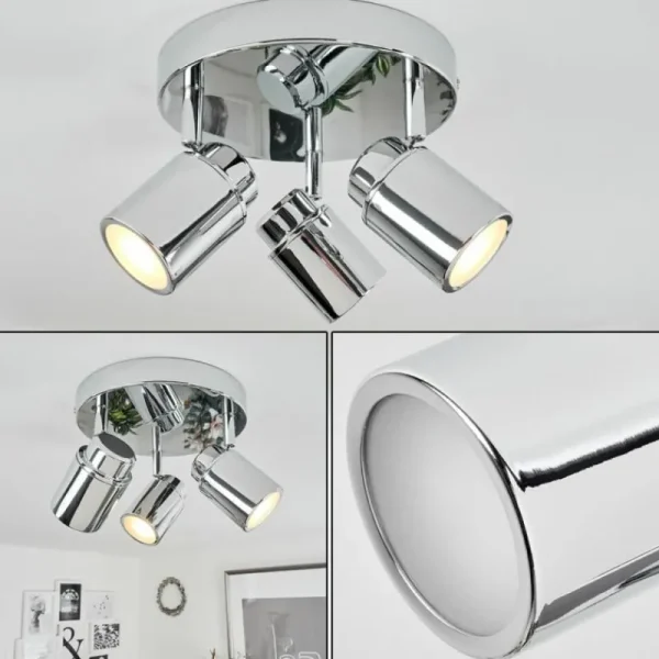 hofstein Plafonnier Douarnenez Chrome, 3 lumières* Lampes Modernes