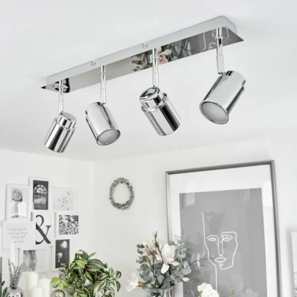 hofstein Plafonnier Douarnenez Chrome, 4 lumières* Lampes Modernes