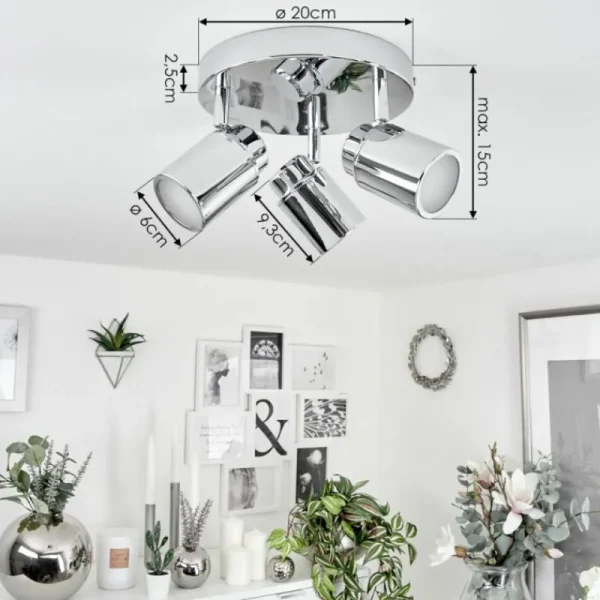 hofstein Plafonnier Douarnenez Chrome, 3 lumières* Lampes Modernes