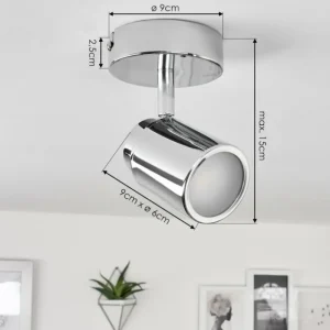 hofstein Plafonnier Douarnenez Chrome, 1 lumière* Lampes Modernes