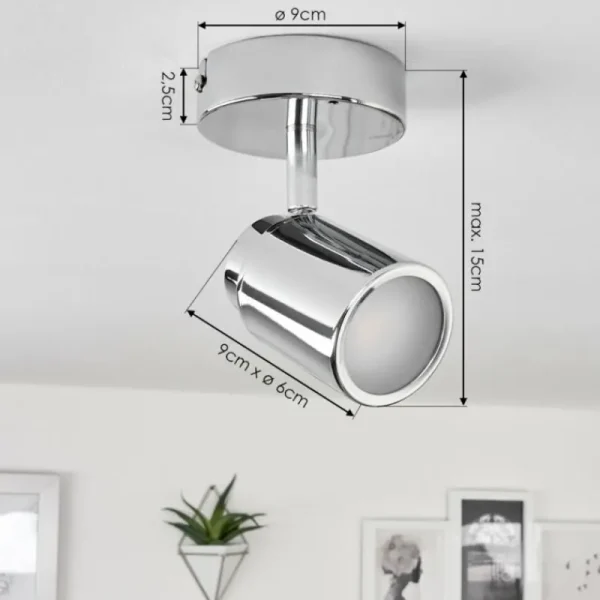 hofstein Plafonnier Douarnenez Chrome, 1 lumière* Lampes Modernes