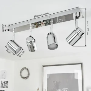 hofstein Plafonnier Douarnenez Chrome, 4 lumières* Lampes Modernes
