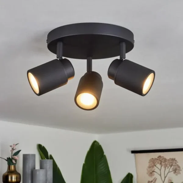 hofstein Plafonnier Douarnenez Noir, 3 lumières* Lampes Modernes