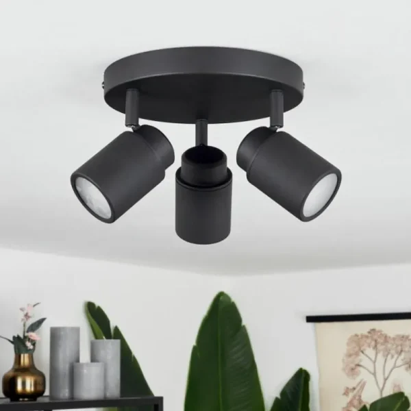 hofstein Plafonnier Douarnenez Noir, 3 lumières* Lampes Modernes