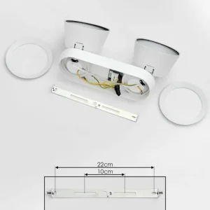 hofstein Plafonnier Especiosa Blanc, 2 lumières* Lampes Modernes