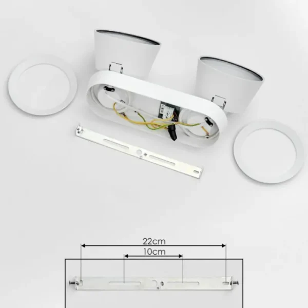 hofstein Plafonnier Especiosa Blanc, 2 lumières* Lampes Modernes