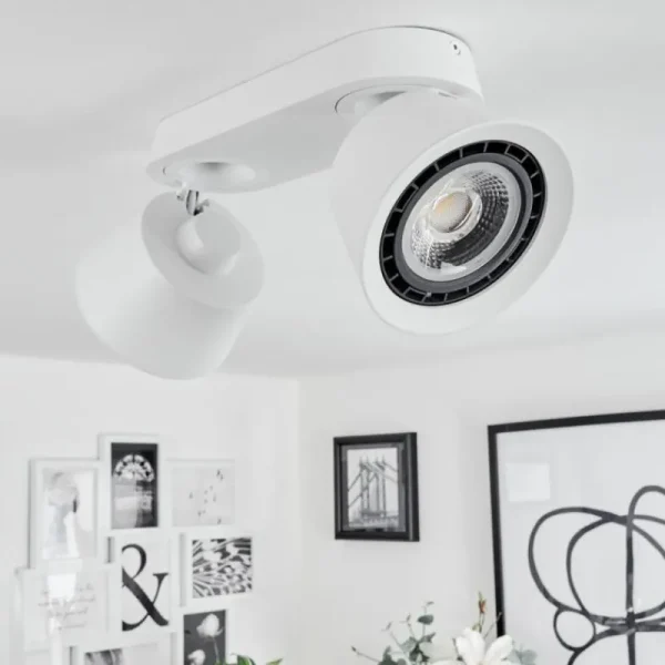 hofstein Plafonnier Especiosa Blanc, 2 lumières* Lampes Modernes