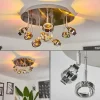 hofstein Plafonnier Fernandaires LED Nickel mat, 18 lumières* Lampes En Verre