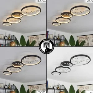 hofstein Plafonnier Fombillou LED Noir, 1 lumière* Lampes Modernes