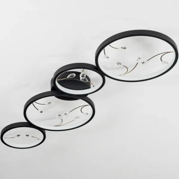 hofstein Plafonnier Fombillou LED Noir, 1 lumière* Lampes Modernes