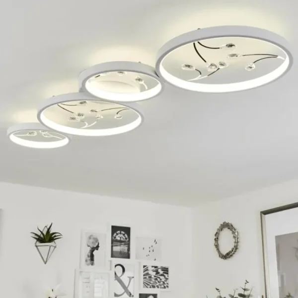 hofstein Plafonnier Fombillou LED Blanc, 1 lumière* Lampes Modernes