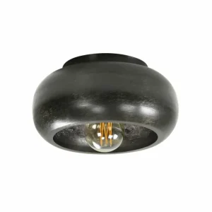 hofstein Plafonnier Gralhos Argent Oxydé, Noir, 1 lumière* Lampes Modernes