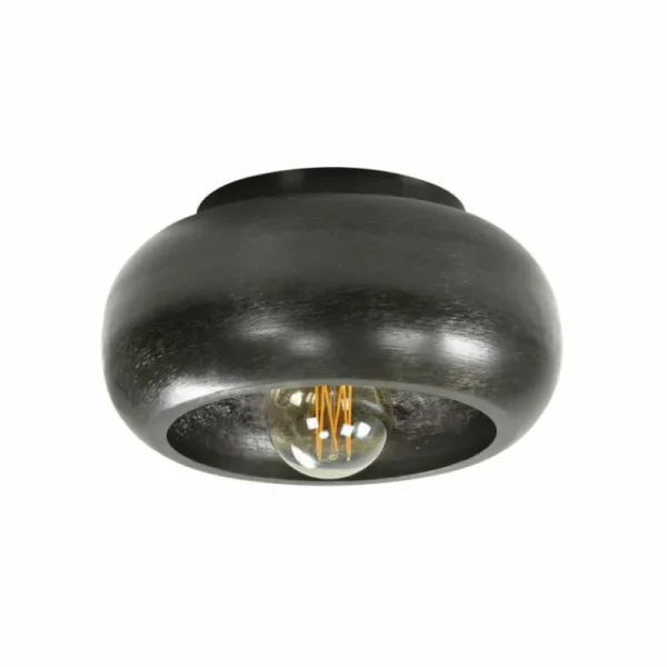hofstein Plafonnier Gralhos Argent Oxydé, Noir, 1 lumière* Lampes Modernes