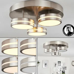 hofstein Plafonnier Huallilemu LED Nickel mat, 3 lumières* Lampes Modernes