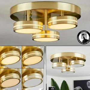 hofstein Plafonnier Huallilemu LED Laiton, 3 lumières* Lampes Modernes