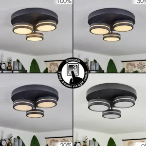 hofstein Plafonnier Huallilemu LED Noir, 3 lumières* Lampes Modernes