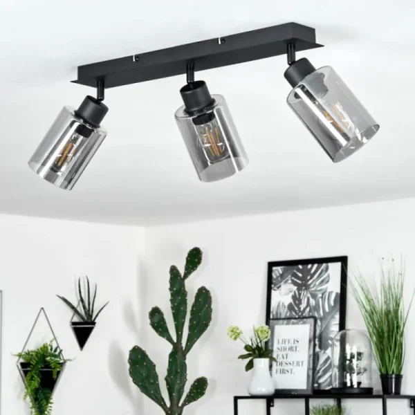 hofstein Plafonnier Hunouri Noir, 3 lumières* Lampes Modernes