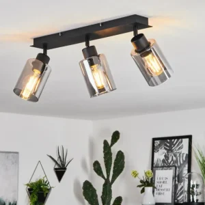 hofstein Plafonnier Hunouri Noir, 3 lumières* Lampes Modernes