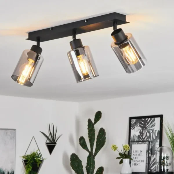hofstein Plafonnier Hunouri Noir, 3 lumières* Lampes Modernes
