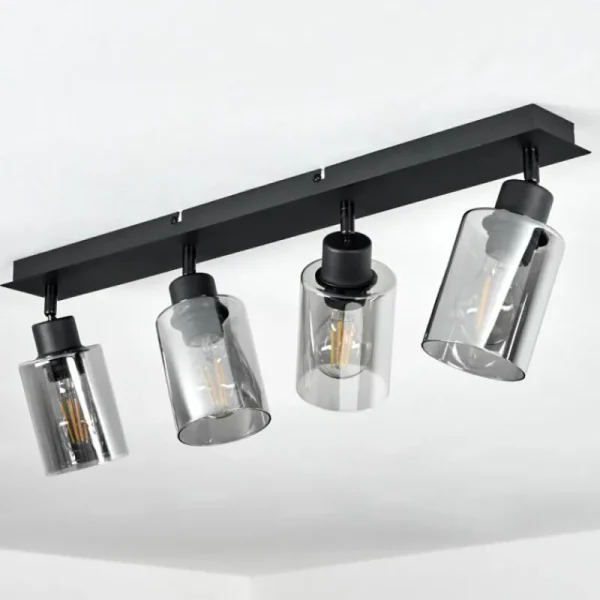 hofstein Plafonnier Hunouri Noir, 4 lumières* Lampes Modernes