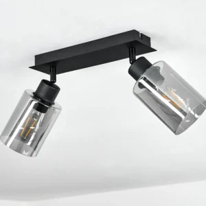 hofstein Plafonnier Hunouri Noir, 2 lumières* Lampes Modernes