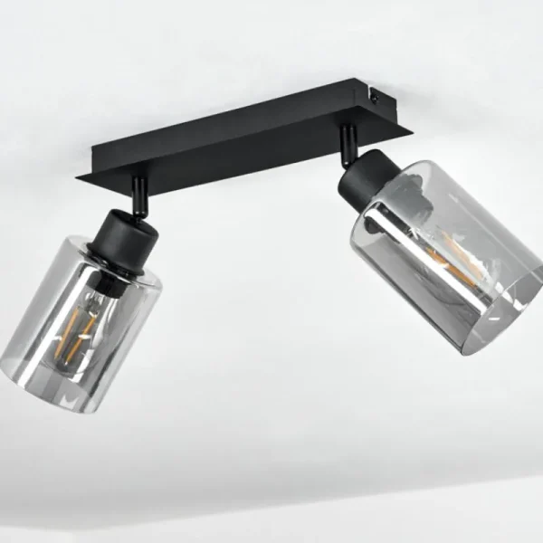 hofstein Plafonnier Hunouri Noir, 2 lumières* Lampes Modernes