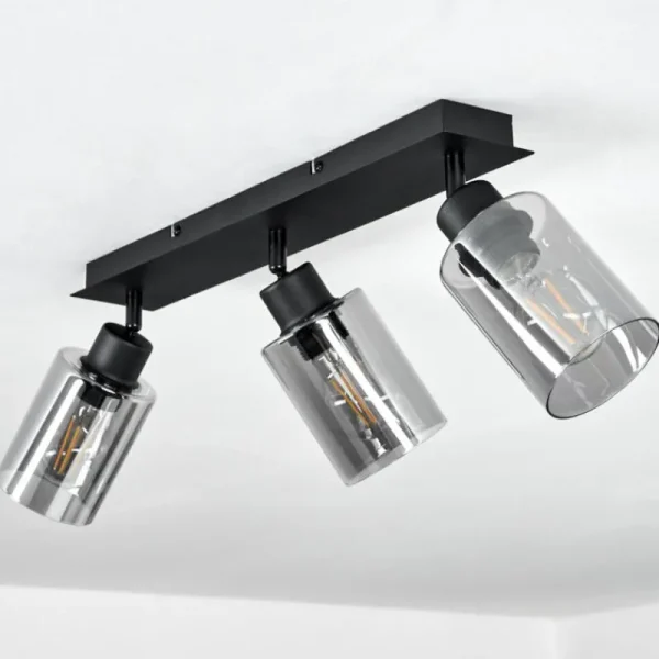 hofstein Plafonnier Hunouri Noir, 3 lumières* Lampes Modernes