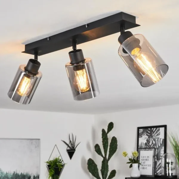 hofstein Plafonnier Hunouri Noir, 3 lumières* Lampes Modernes