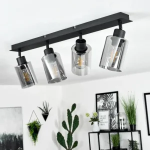 hofstein Plafonnier Hunouri Noir, 4 lumières* Lampes Modernes