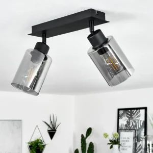 hofstein Plafonnier Hunouri Noir, 2 lumières* Lampes Modernes