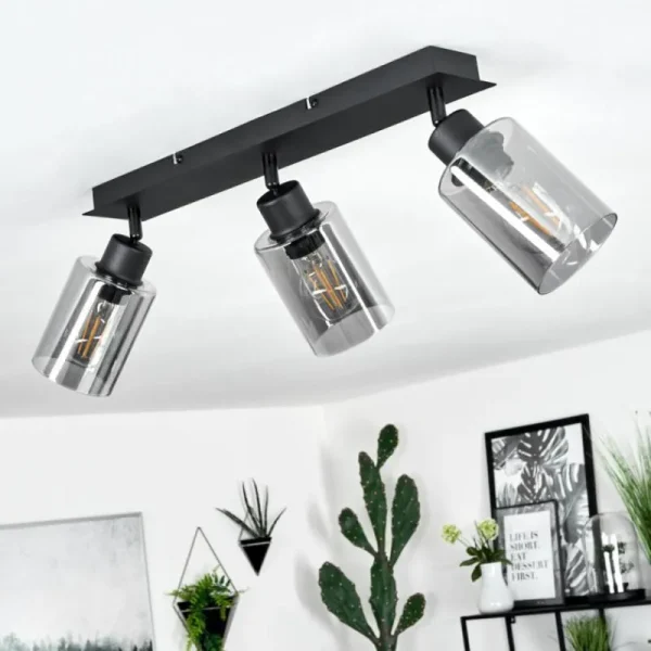 hofstein Plafonnier Hunouri Noir, 3 lumières* Lampes Modernes