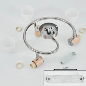 hofstein Plafonnier Icalma Écru, Nickel mat, 3 lumières* Lampes Modernes