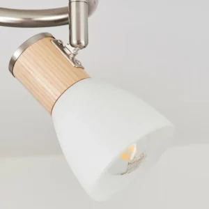 hofstein Plafonnier Icalma Écru, Nickel mat, 3 lumières* Lampes Modernes