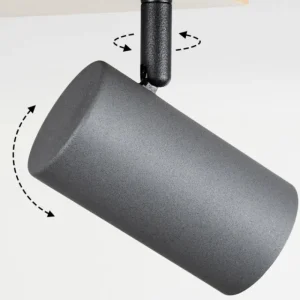 hofstein Plafonnier Javel Brun, Gris, Couleur bois, 6 lumières* Lampes Modernes