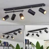 hofstein Plafonnier Javel Chrome, Noir, 5 lumières* Lampes Modernes