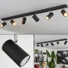 hofstein Plafonnier Javel Chrome, Noir, 6 lumières* Lampes Modernes