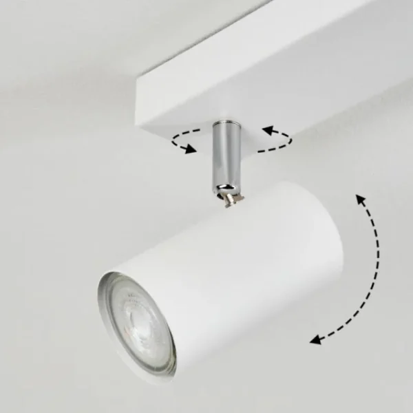 hofstein Plafonnier Javel Chrome, Blanc, 6 lumières* Lampes Modernes