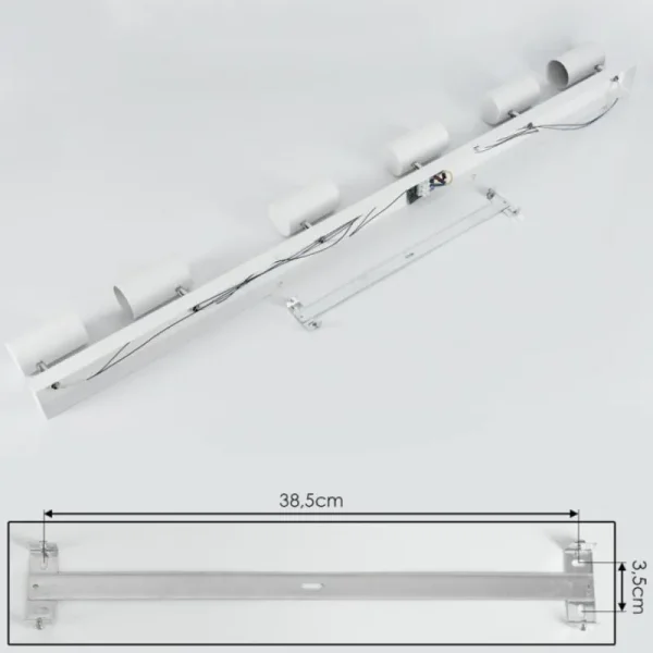 hofstein Plafonnier Javel Chrome, Blanc, 6 lumières* Lampes Modernes