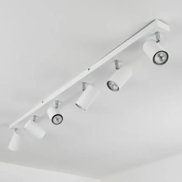 hofstein Plafonnier Javel Chrome, Blanc, 6 lumières* Lampes Modernes