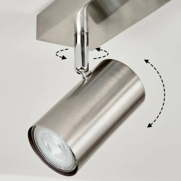 hofstein Plafonnier Javel Nickel mat, 6 lumières* Lampes Modernes