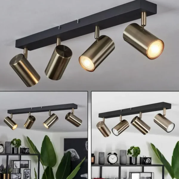 hofstein Plafonnier Javel Noir, 4 lumières* Lampes Modernes