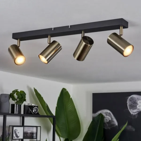 hofstein Plafonnier Javel Noir, 4 lumières* Lampes Modernes