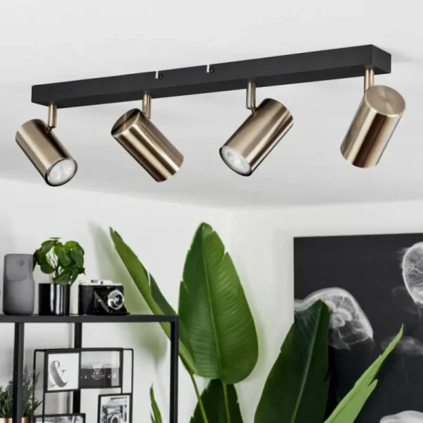 hofstein Plafonnier Javel Noir, 4 lumières* Lampes Modernes