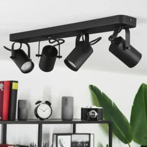 hofstein Plafonnier Kergus Noir, 4 lumières* Lampes Modernes