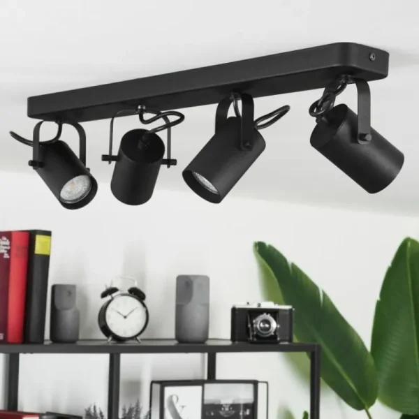 hofstein Plafonnier Kergus Noir, 4 lumières* Lampes Modernes