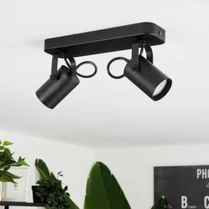 hofstein Plafonnier Kergus Noir, 2 lumières* Lampes Modernes