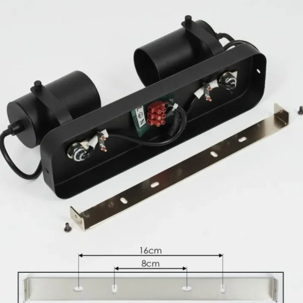 hofstein Plafonnier Kergus Noir, 2 lumières* Lampes Modernes